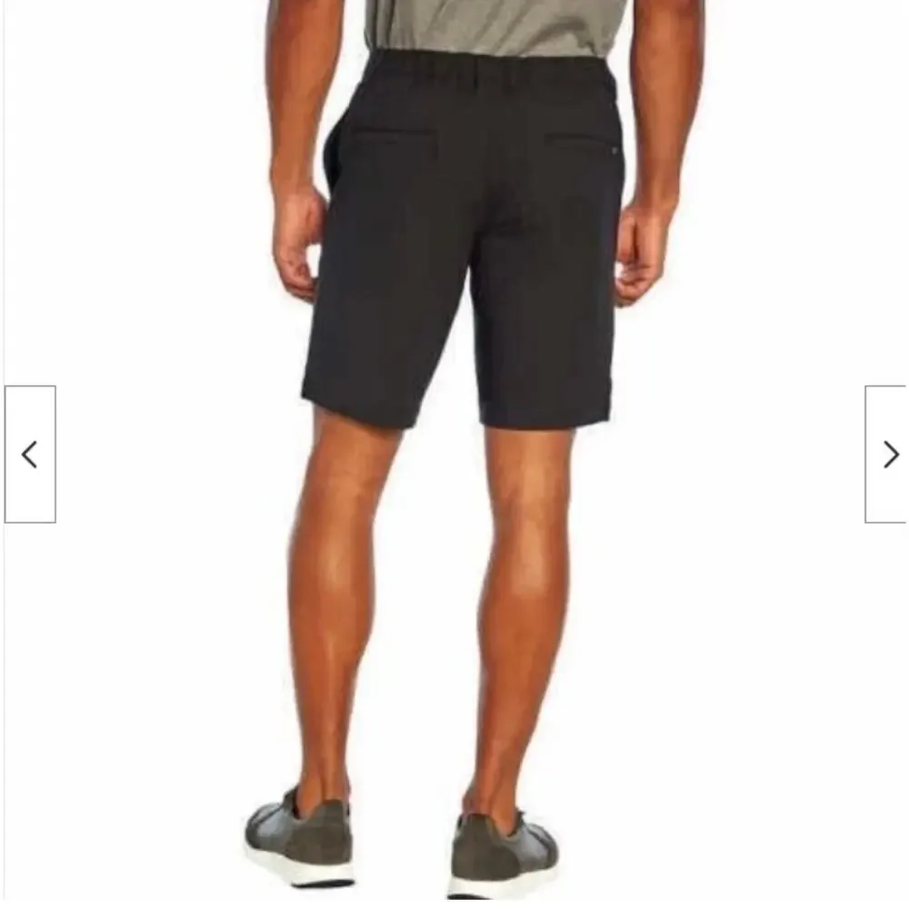 Banana Republic Black Comfort Flat Front Performance Shorts Mens 38 Golf Stretch